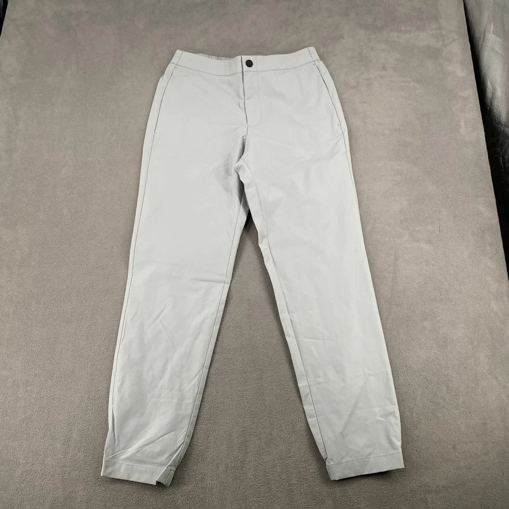 Banana Republic Mens Light Gray Tapered Jogger Pants Size 30 Elastic Waist